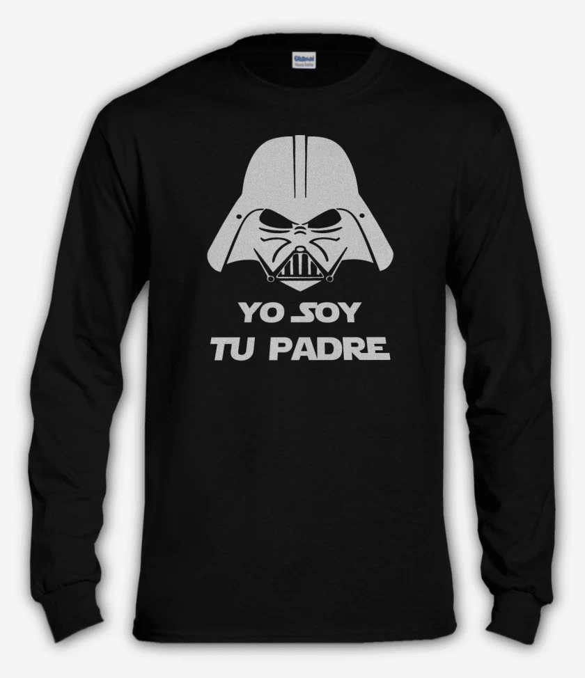 Polera manga larga Negro de Yo soy tu padre 1