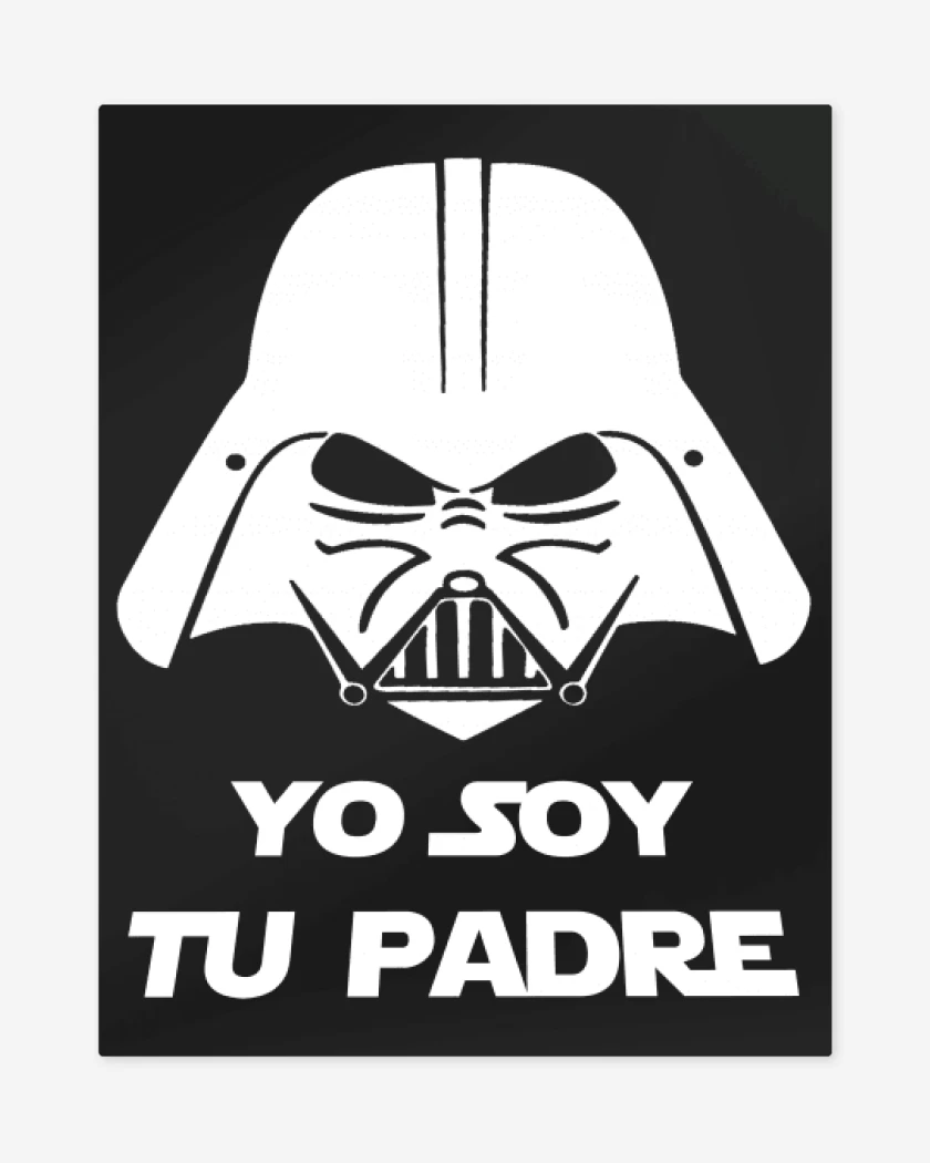 Print metalico Negro de Yo soy tu padre 1