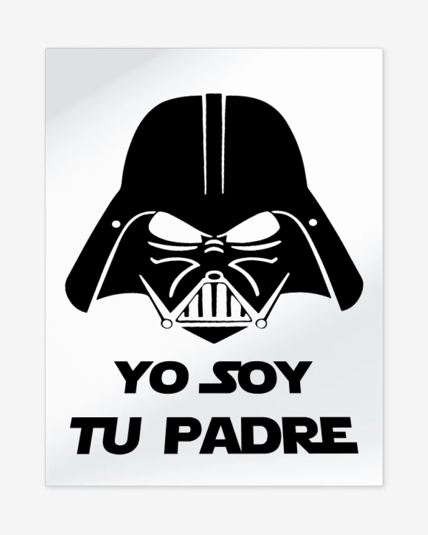 Print metalico Blanco de Yo soy tu padre 2