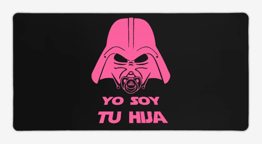 Mouse pad Gamer Negro de Yo soy tu hija
