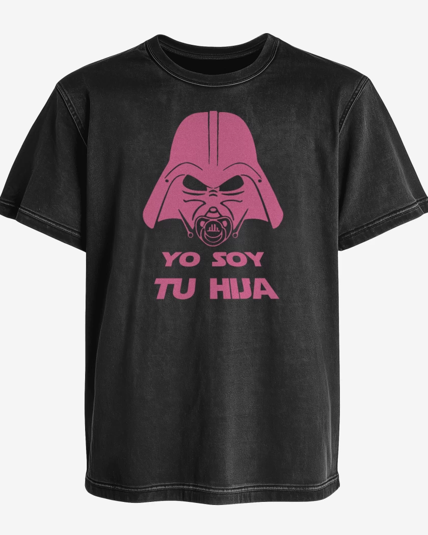 Polera desgastada Negro de Yo soy tu hija