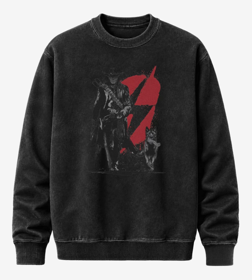 Poleron Polo Acid Wash Negro de El Necrófago