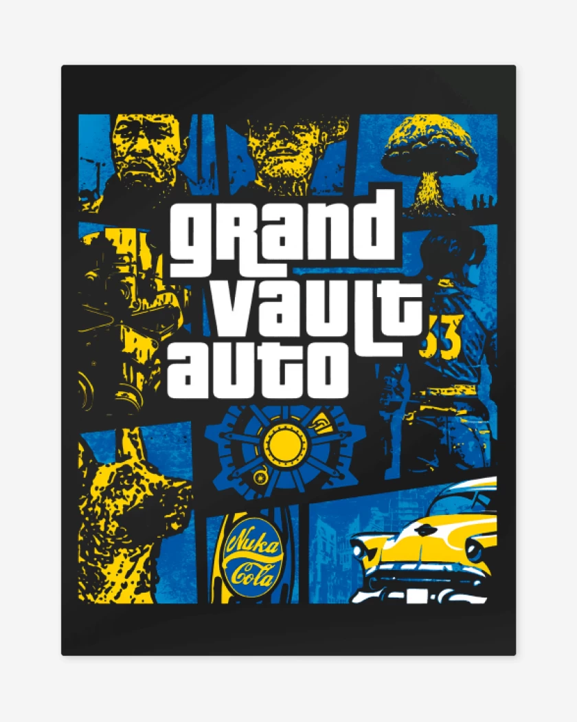 Print metalico Negro de Grand Vault Auto