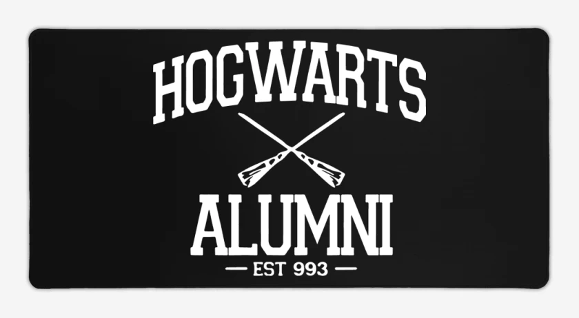 Mouse pad Gamer Negro de Hogwarts alumni