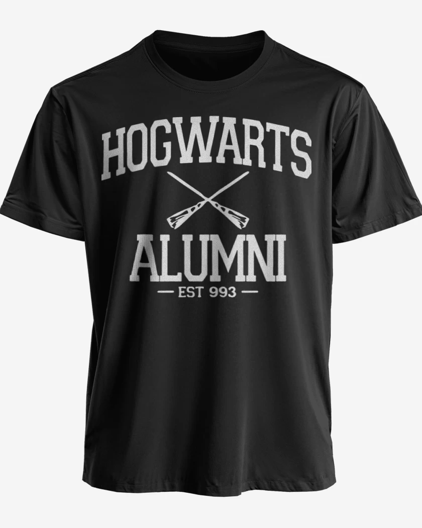 Polera premium Negro de Hogwarts alumni