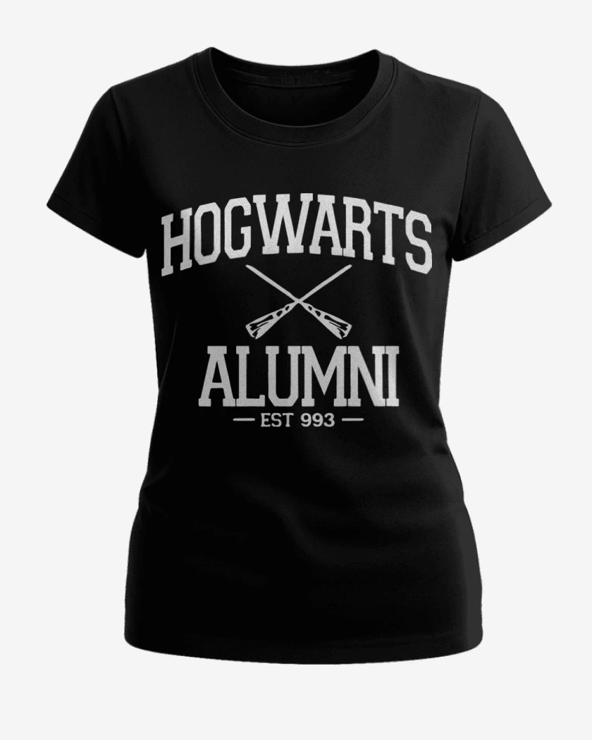 Polera de Mujer Negro de Hogwarts alumni