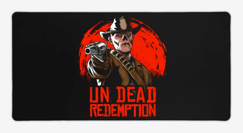 Mouse pad Gamer Negro de Undead Redemption