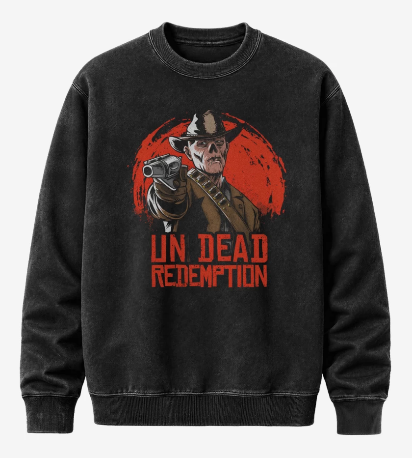 Poleron Polo Acid Wash Negro de Undead Redemption