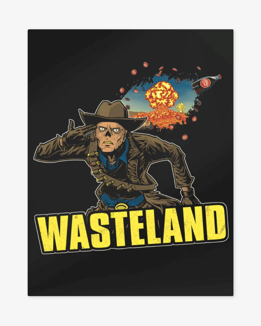 Print metalico Negro de Wasteland 