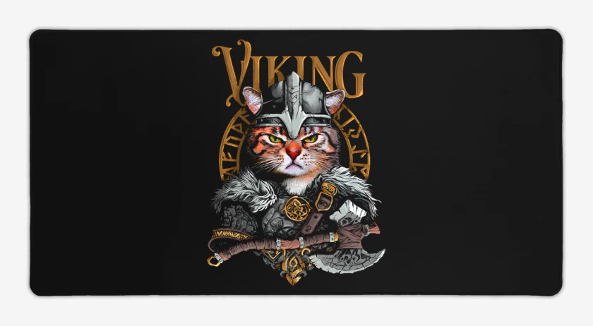 Mouse pad Gamer Negro de VikinGato