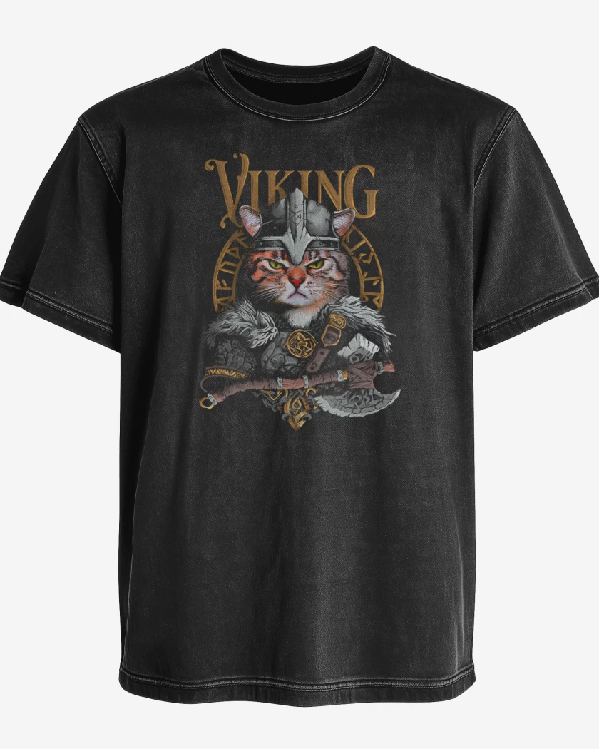 Polera desgastada VikinGato