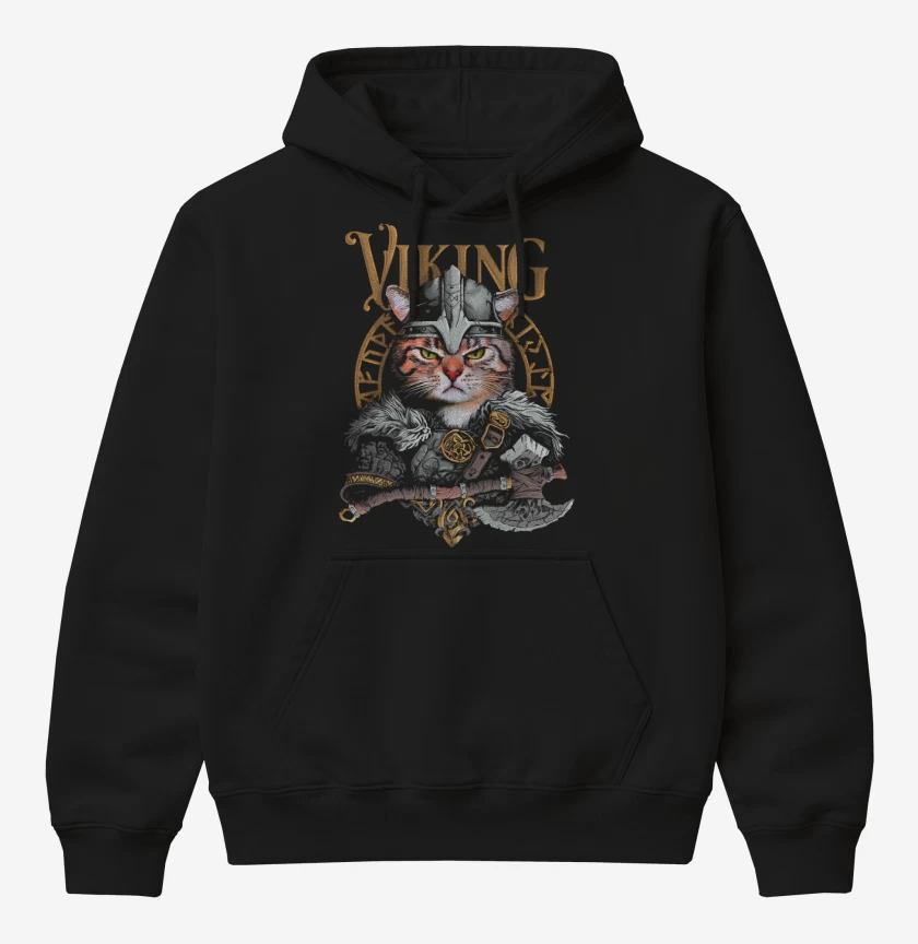 Poleron Canguro básico Negro de VikinGato