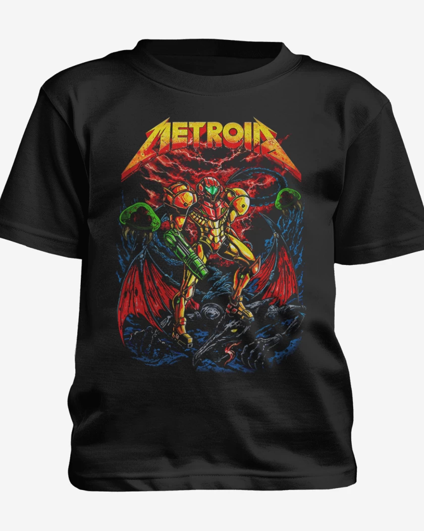 Polera de niño Negro de Metroid meta