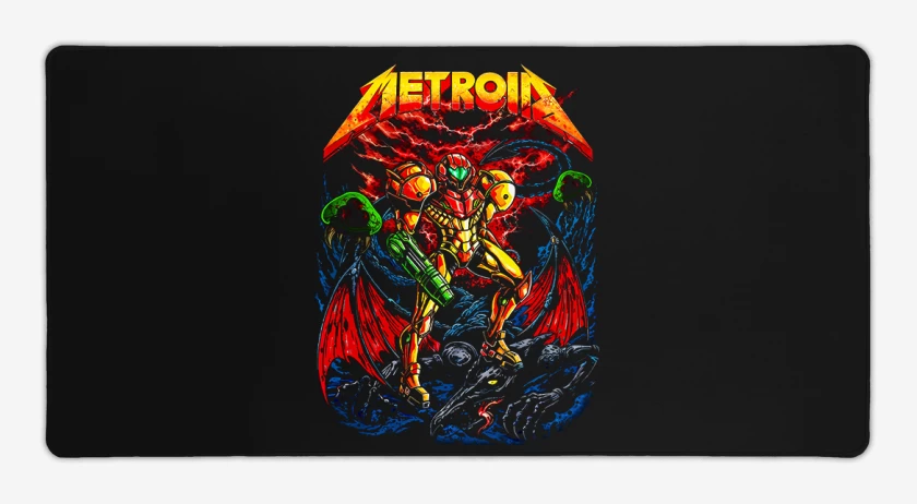 Mouse pad Gamer Negro de Metroid meta
