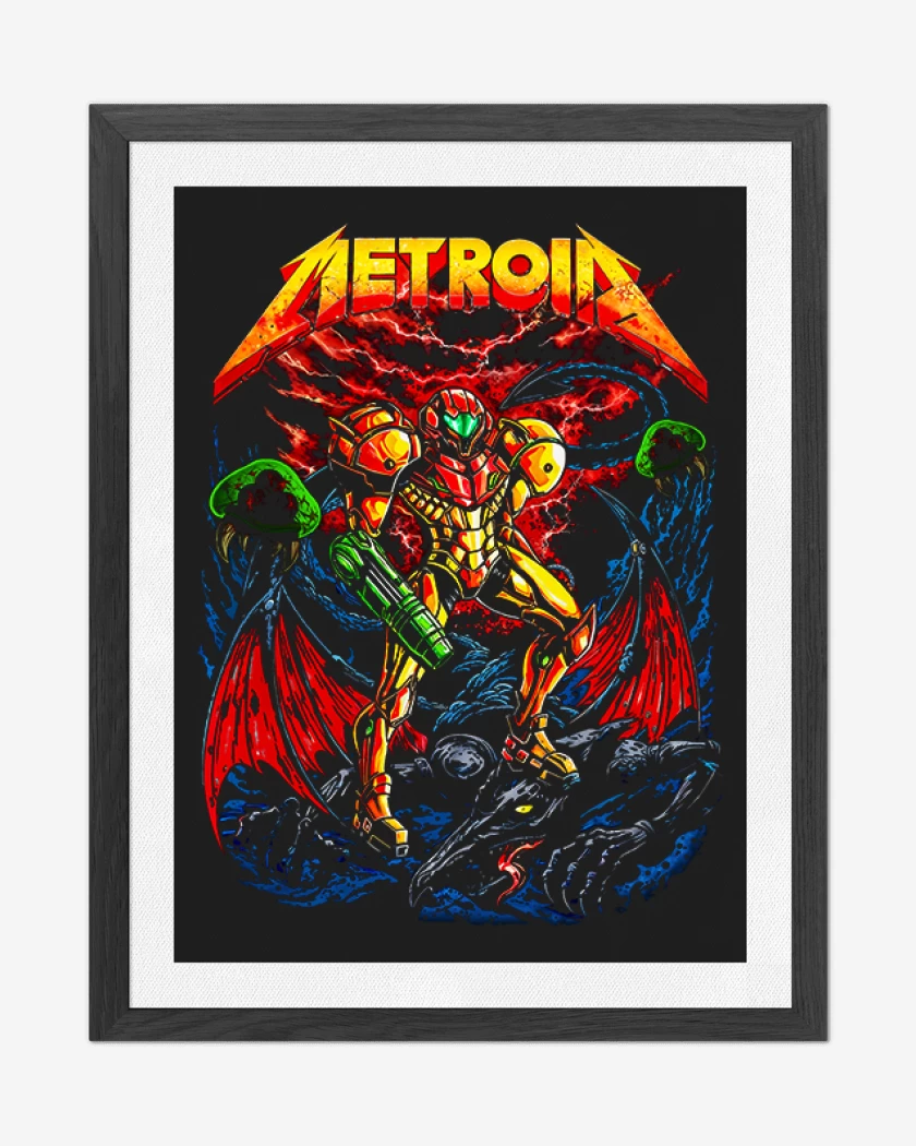 Cuadro decorativo Negro de Metroid meta