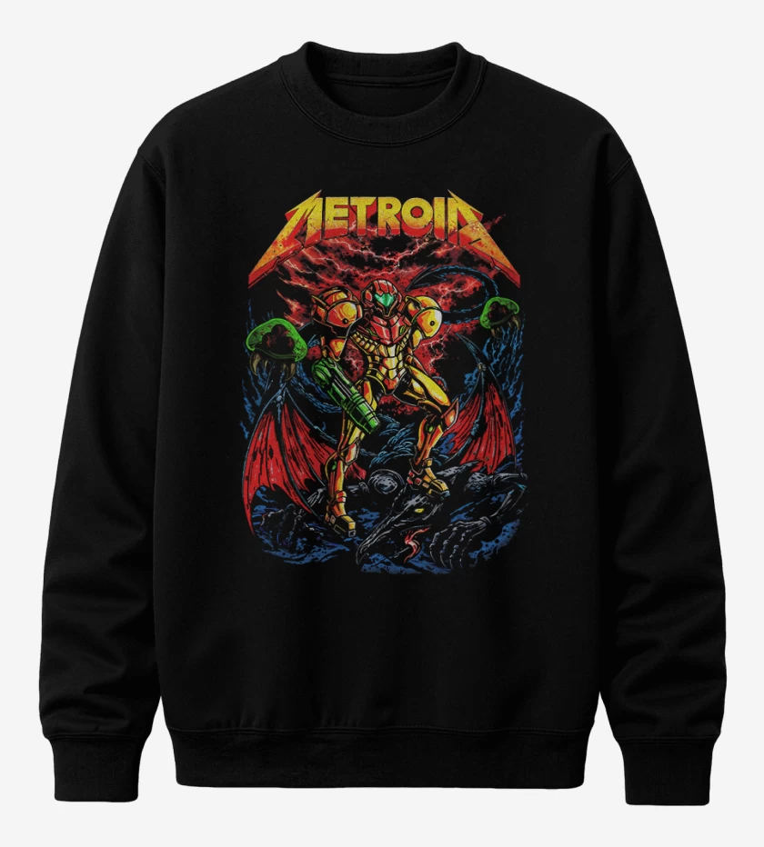 Poleron polo Negro de Metroid meta