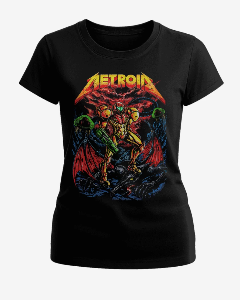 Polera de Mujer Negro de Metroid meta