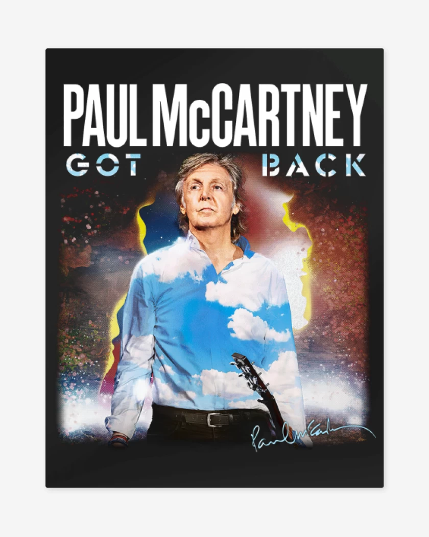 Print metalico Negro de Paul McCartney Got Back