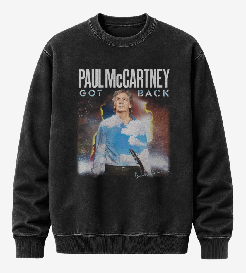 Poleron Polo Acid Wash Negro de Paul McCartney Got Back