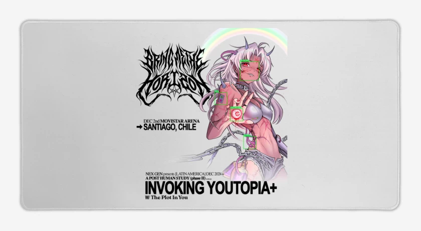 Mouse pad Gamer Blanco de BMTH Invoking Youtopia