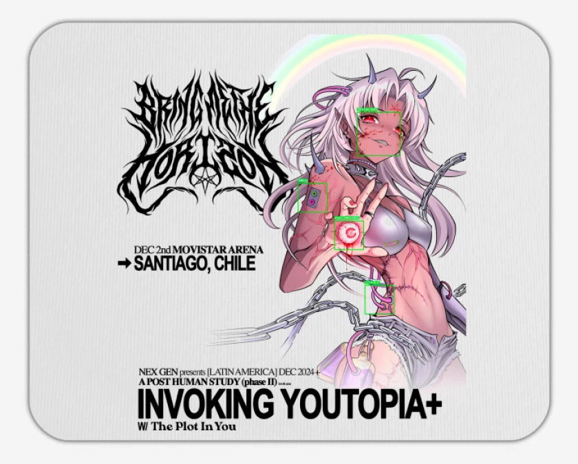 Mousepad Blanco de BMTH Invoking Youtopia