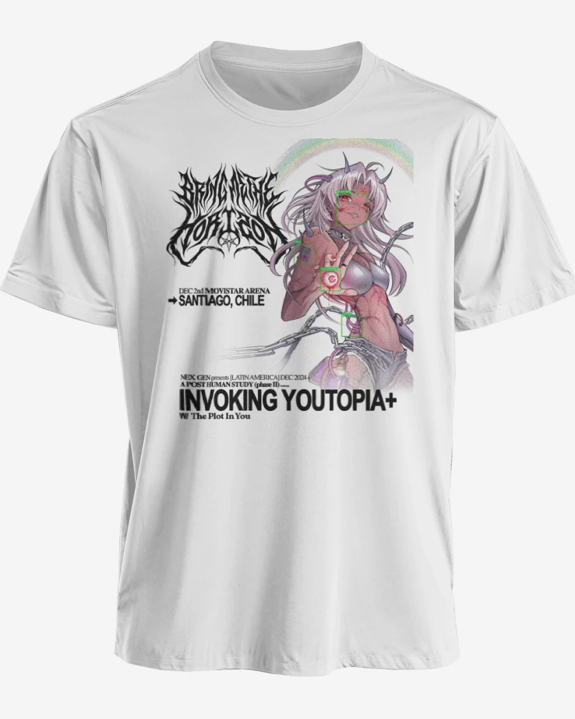Polera premium Blanco de BMTH Invoking Youtopia