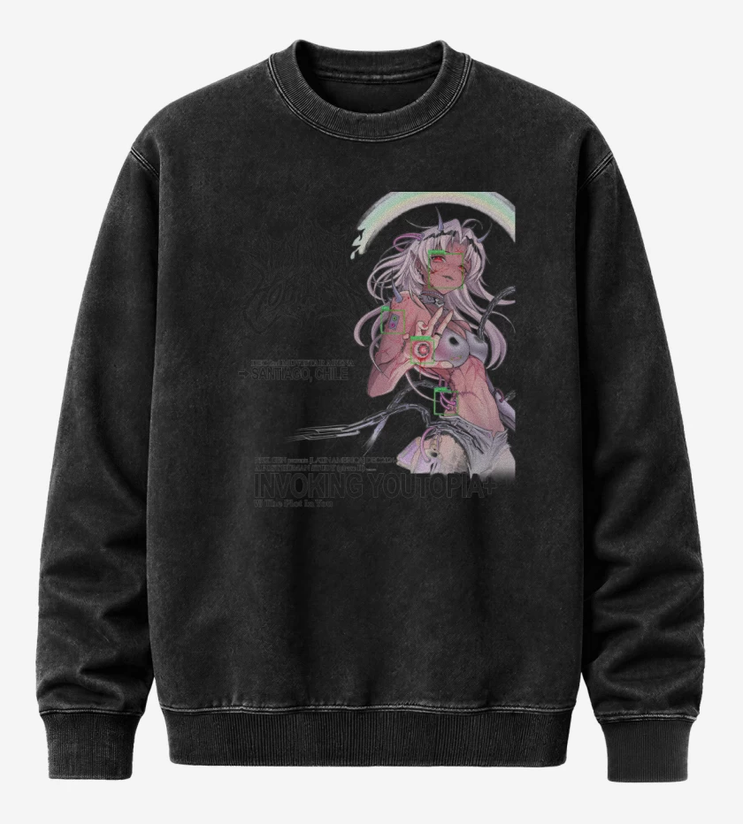Poleron Polo Acid Wash Negro de BMTH Invoking Youtopia