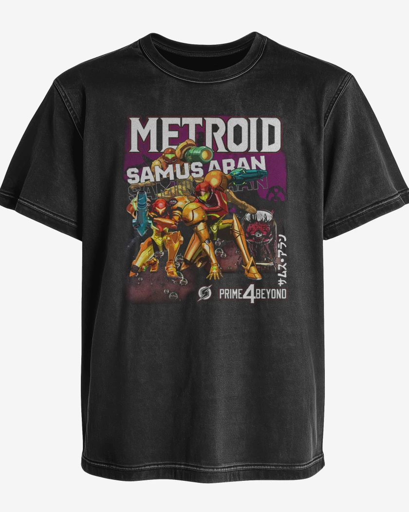 Polera desgastada Negro de Prime 4