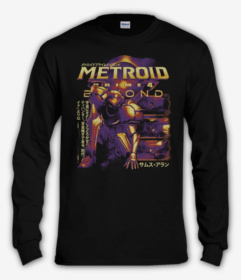 Polera manga larga Negro de METROID PRIME 4 