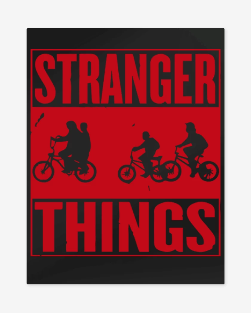 Print metalico Negro de Stranger things 1