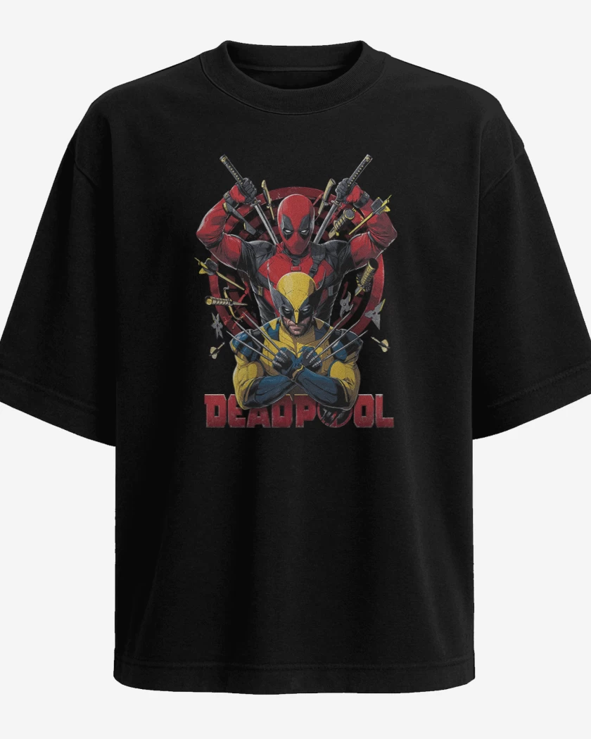 Polera Oversize Pozo de la muerte y lobezno 