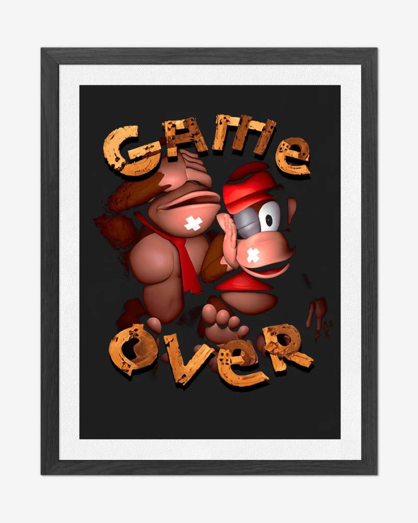 Cuadro decorativo Game over DK