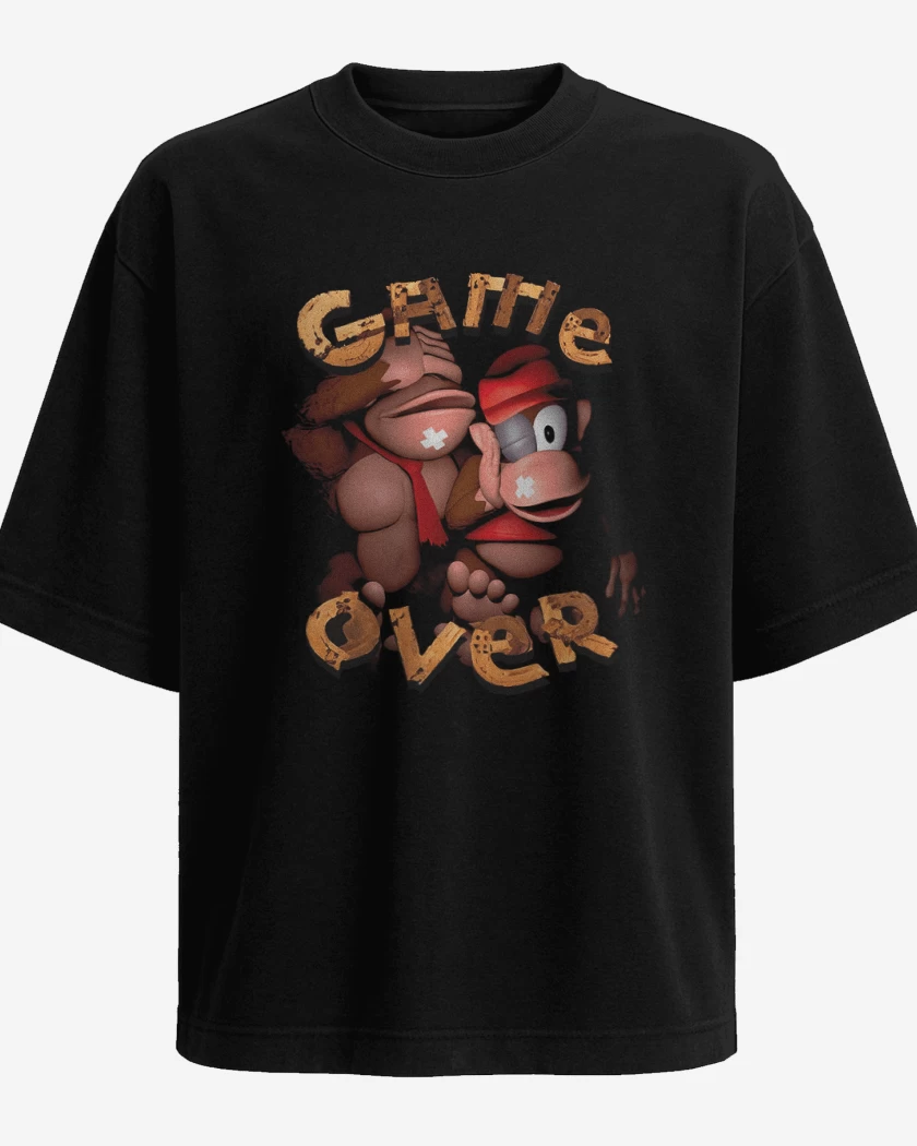 Polera Oversize Negro de Game over DK