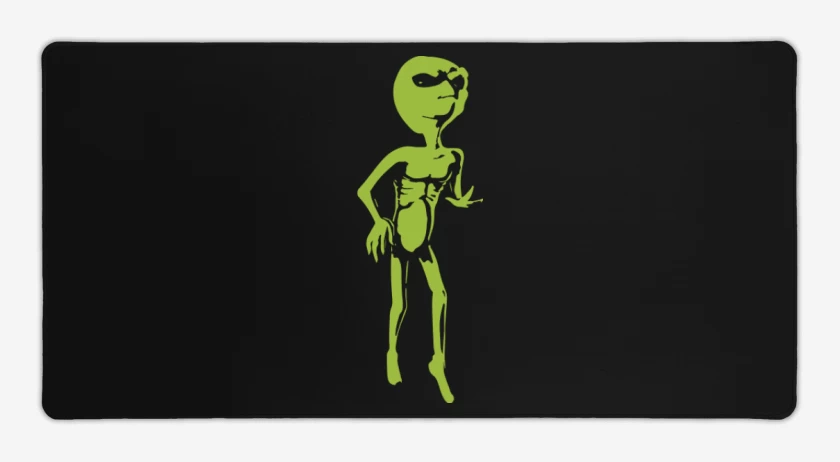 Mouse pad Gamer Negro de Marcianito