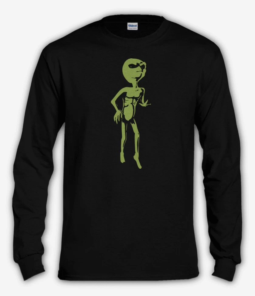 Polera manga larga Negro de Marcianito
