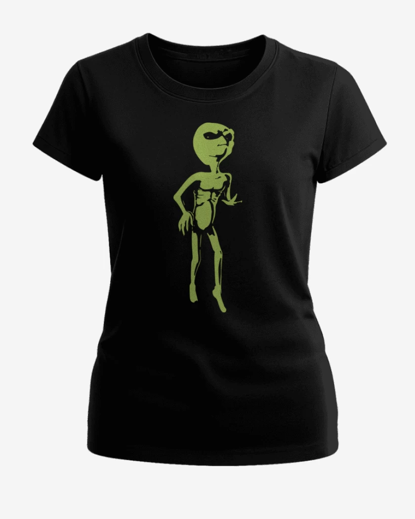 Polera de Mujer Negro de Marcianito