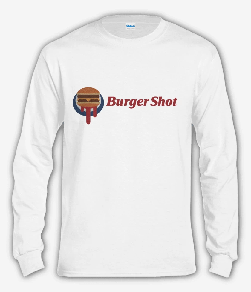 Polera manga larga Blanco de Burger Shot