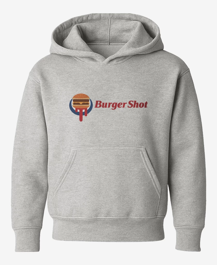 Poleron de niño Gris Melange de Burger Shot