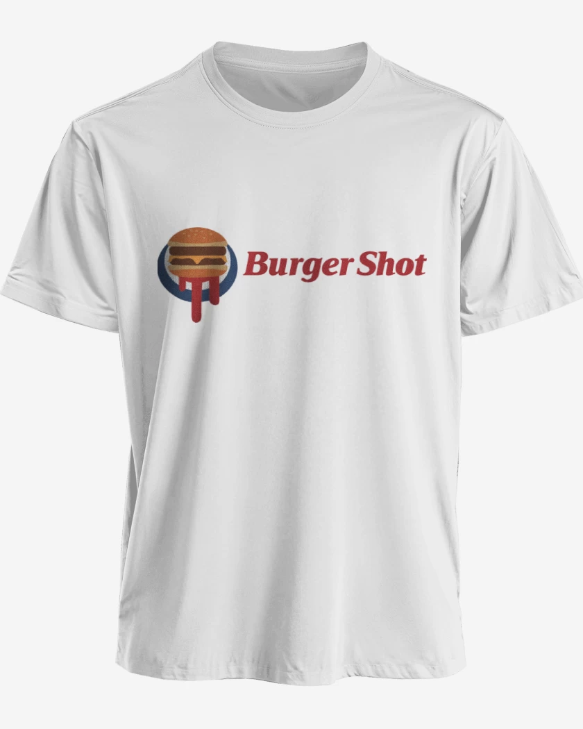 Polera premium Blanco de Burger Shot