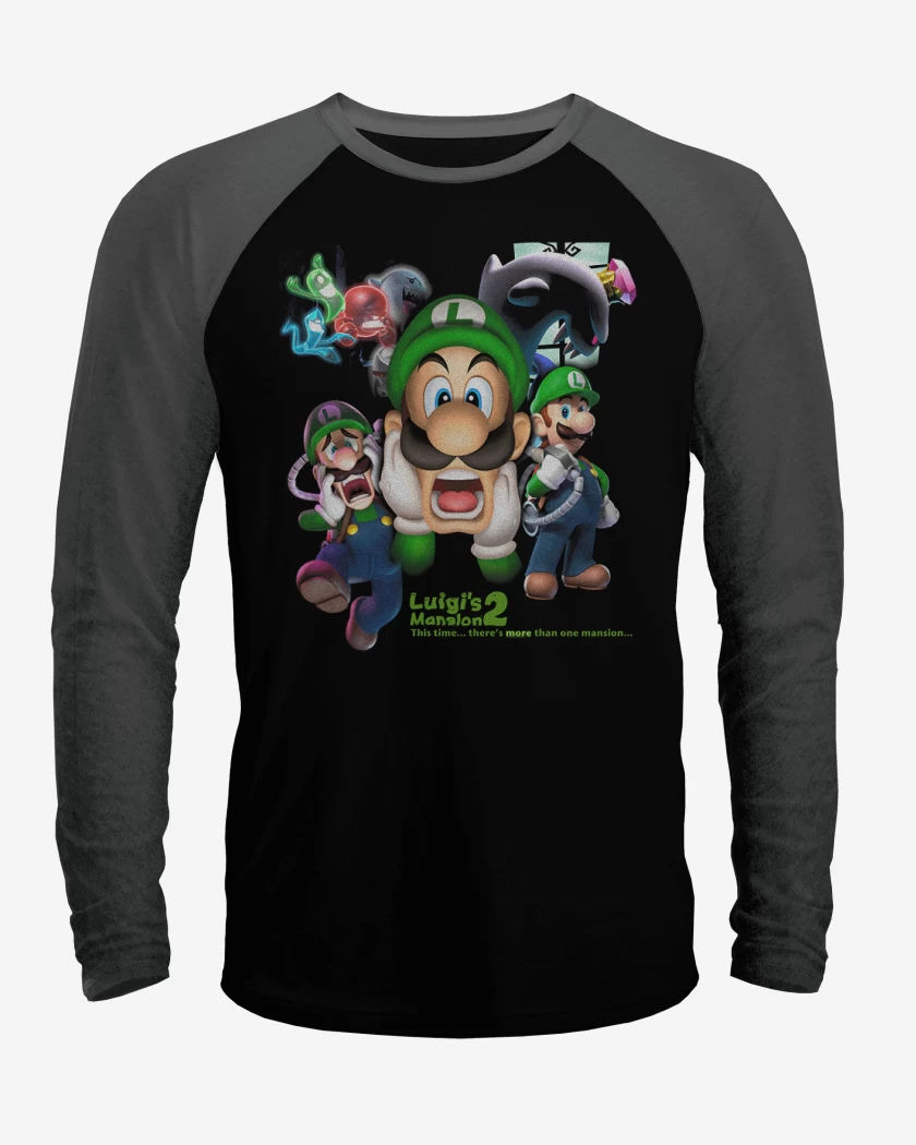 Polera Raglan Luigi Mansion