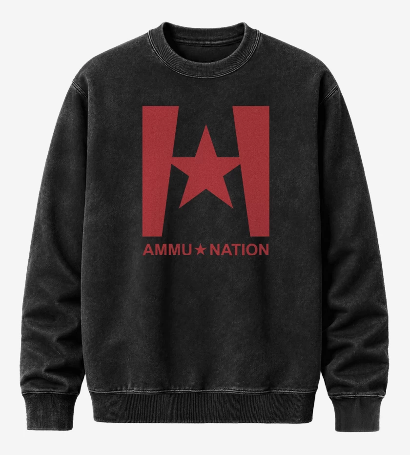 Poleron Polo Acid Wash Negro de Ammu Nation