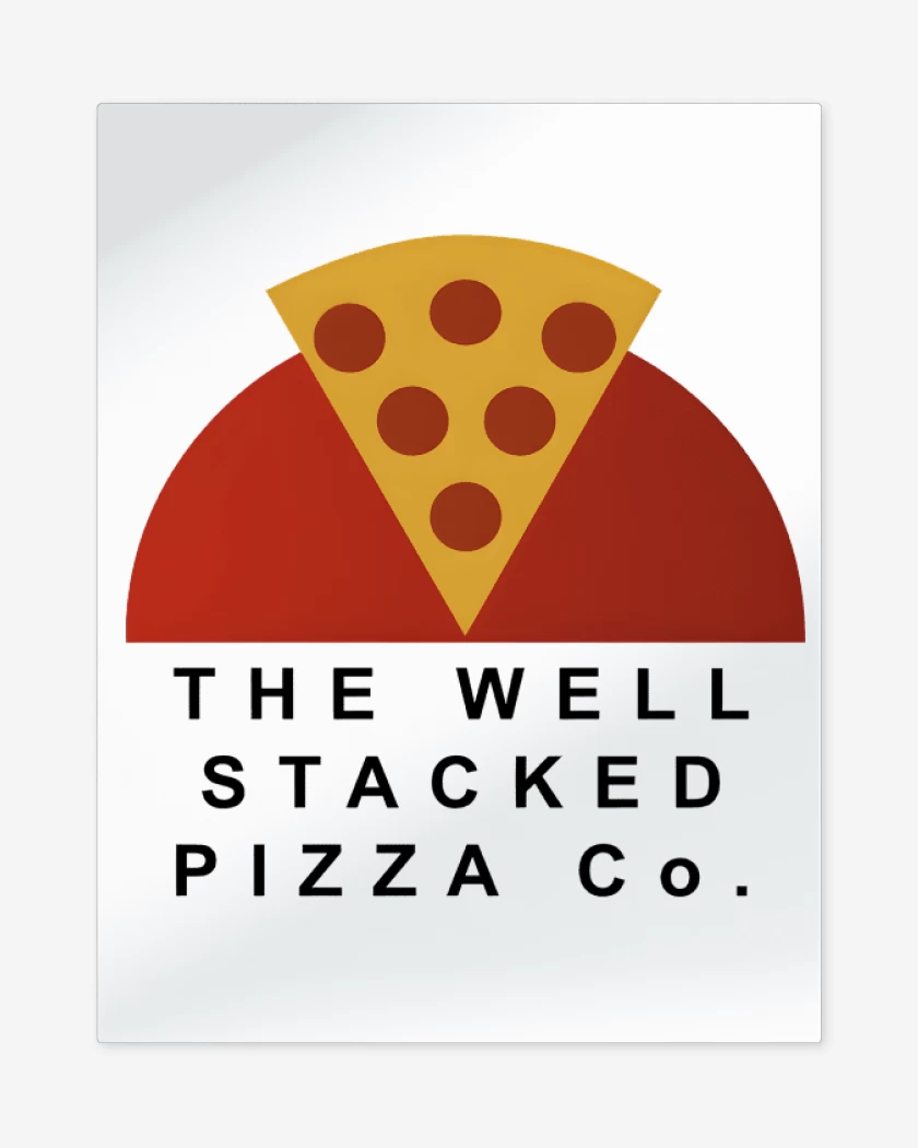 Print metalico Blanco de The Well Pizza