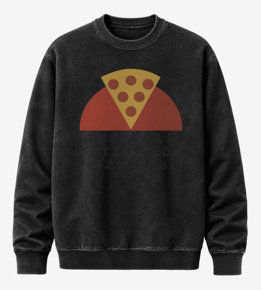 Poleron Polo Acid Wash Negro de The Well Pizza