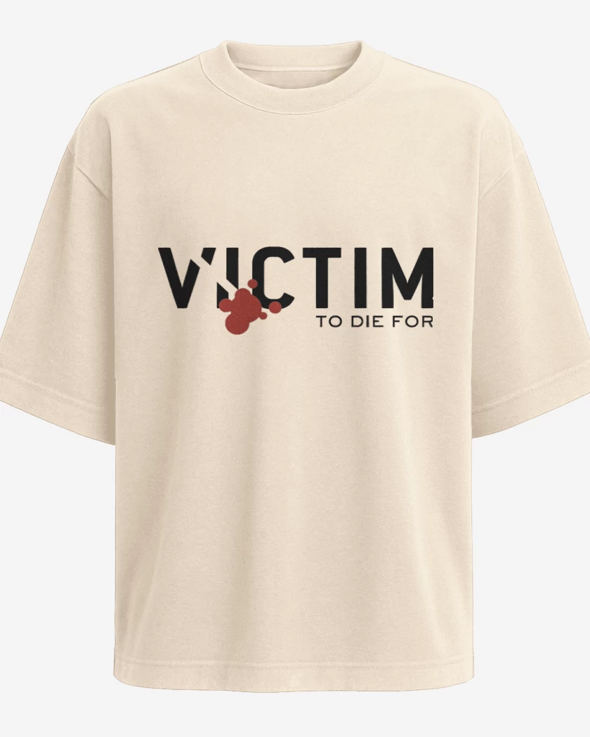 Polera Oversize Beige de Victim To Die For N