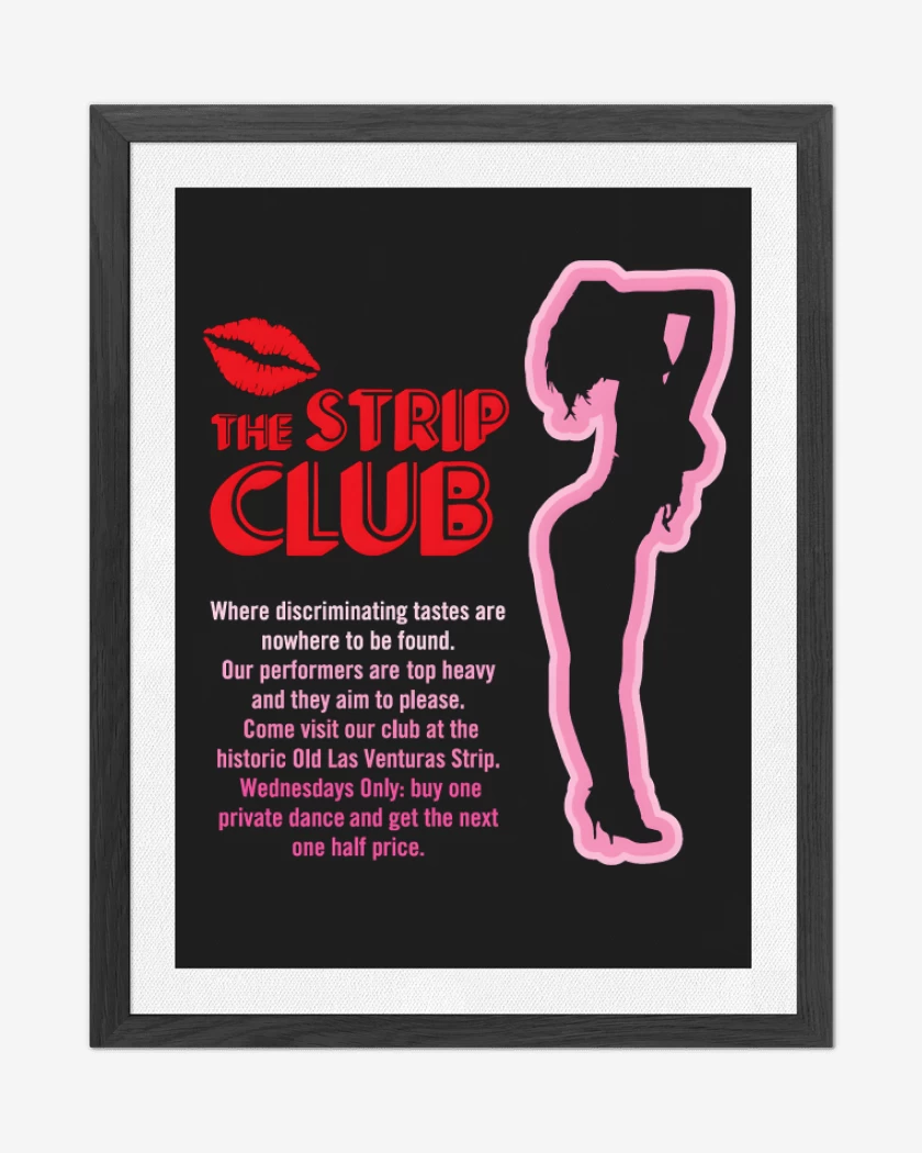 Cuadro decorativo Negro de Strip San Andreas 