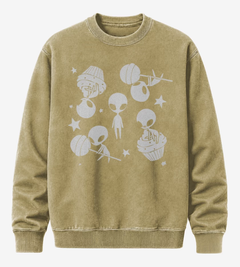 Poleron Polo Acid Wash Beige de Marcianitos