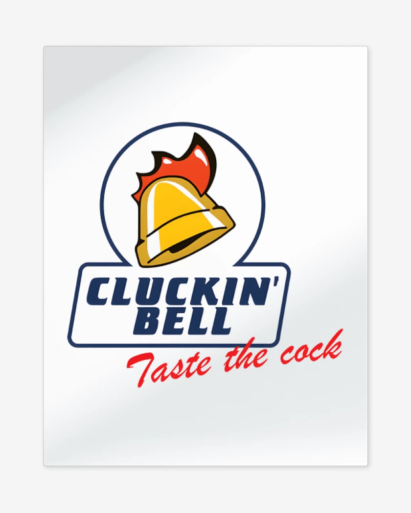 Print metalico Blanco de Cluckin Bell