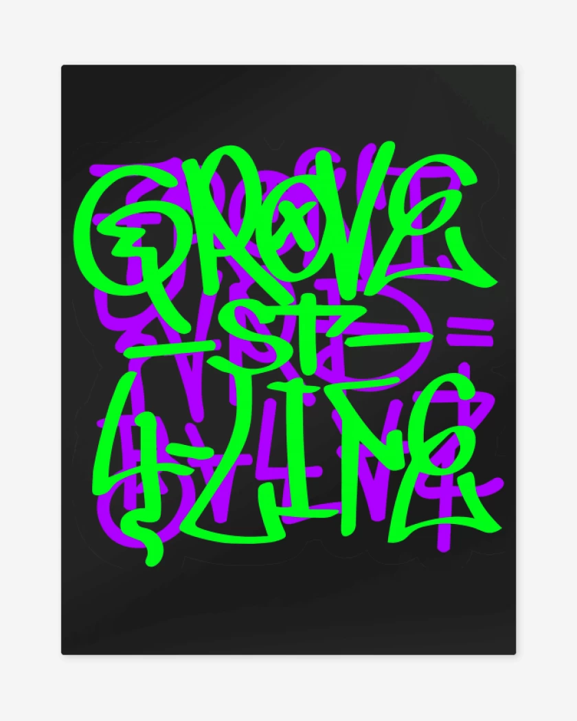 Print metalico Negro de Grove ST 4 Life