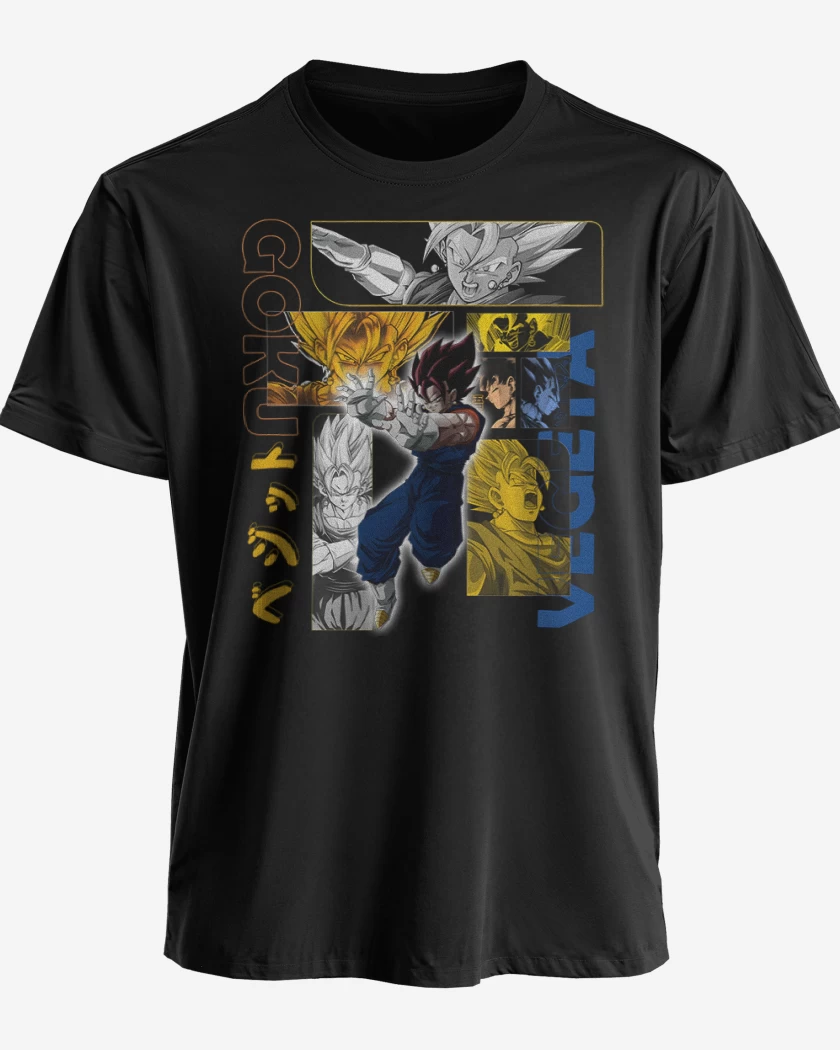 Polera premium Negro de Vegito Fusión