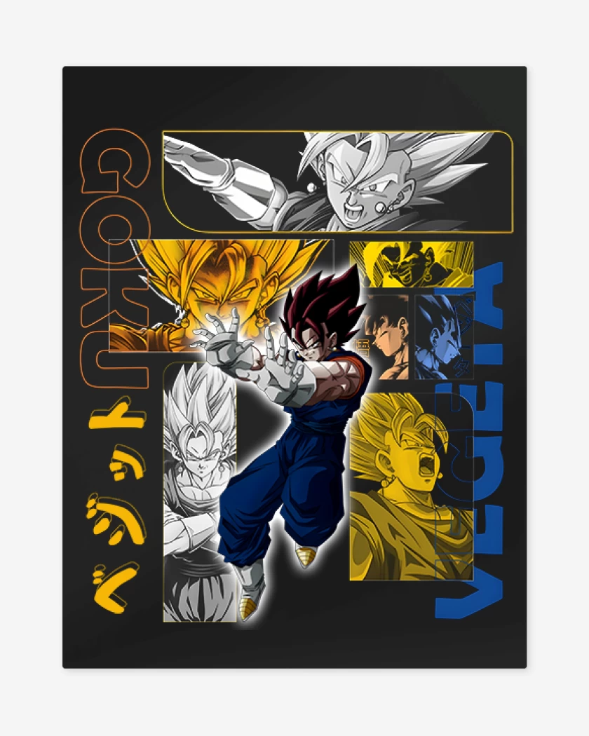 Print metalico Negro de Vegito Fusión